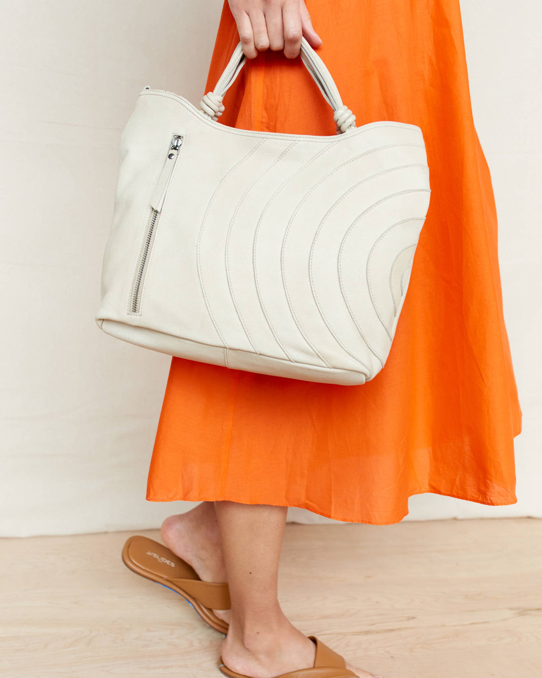 Latico Joplin Leather Tote Oat