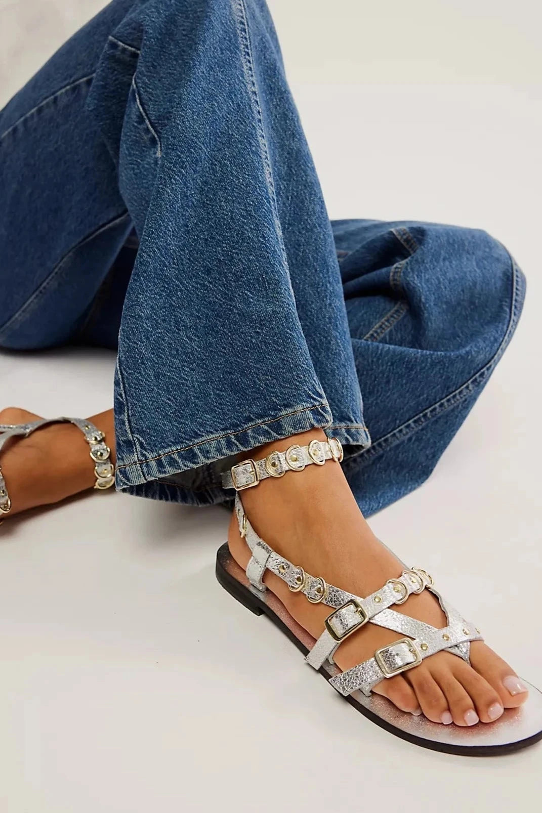 Free People Midas Touch Sandal Silver - Dear Lucy