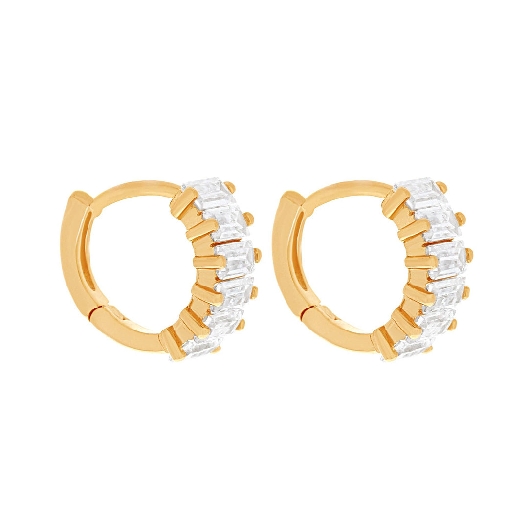 Girls Crew Bling Baguette Huggie Hoop Earrings - Dear Lucy