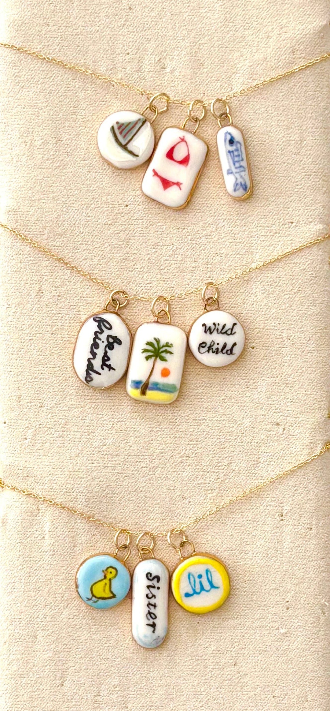 Palm Tree Sunset Charm - Dear Lucy