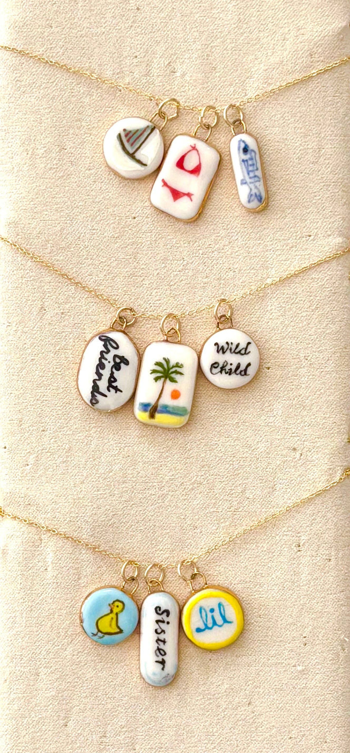 Palm Tree Sunset Charm - Dear Lucy
