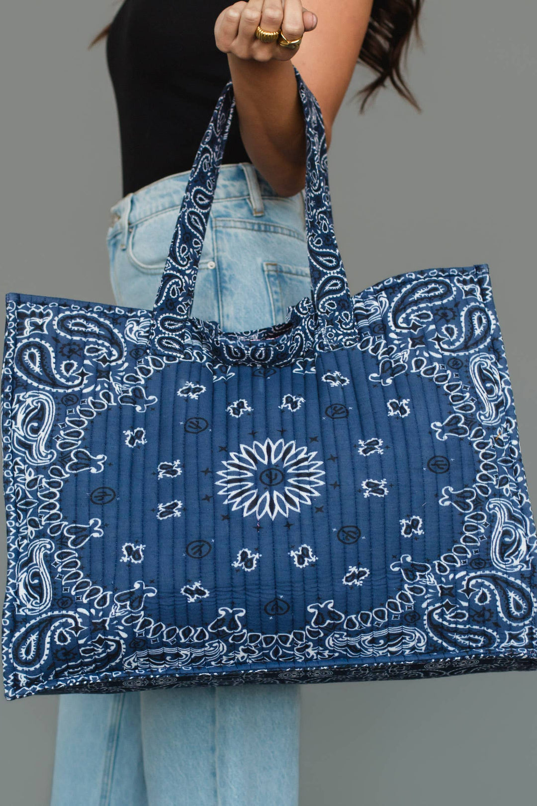 Dk. Blue Bandana Tote