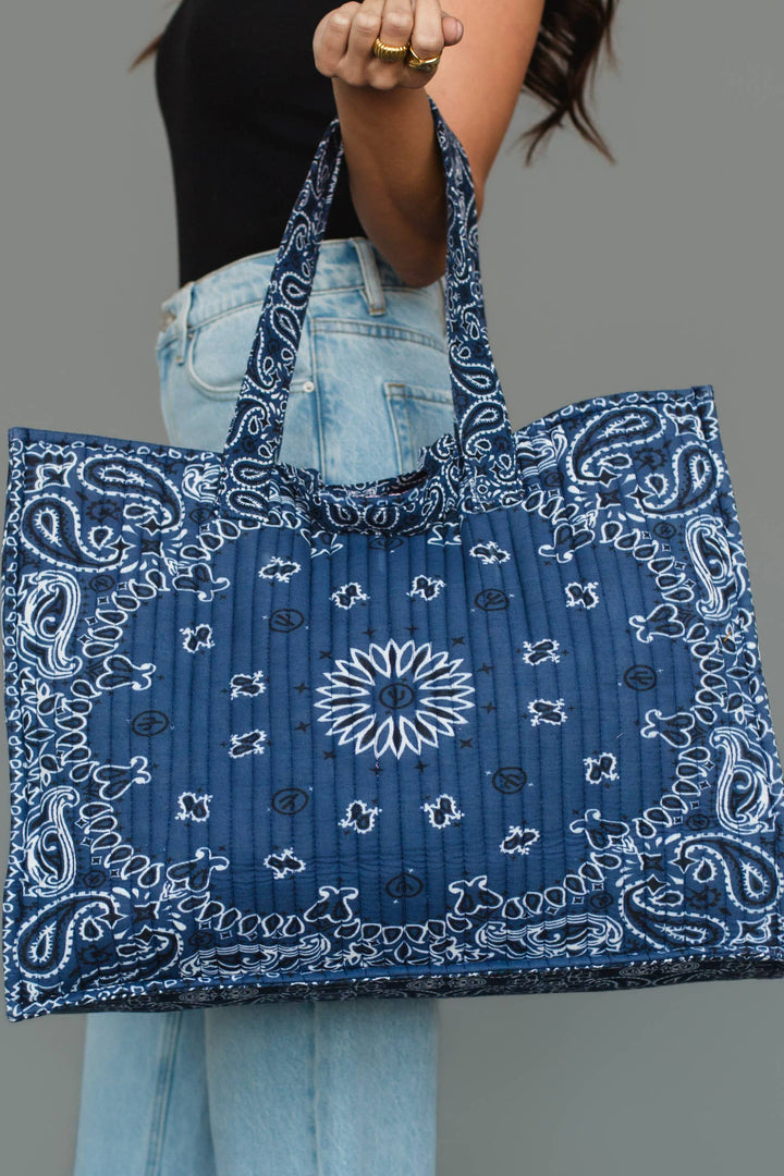 Dk. Blue Bandana Tote