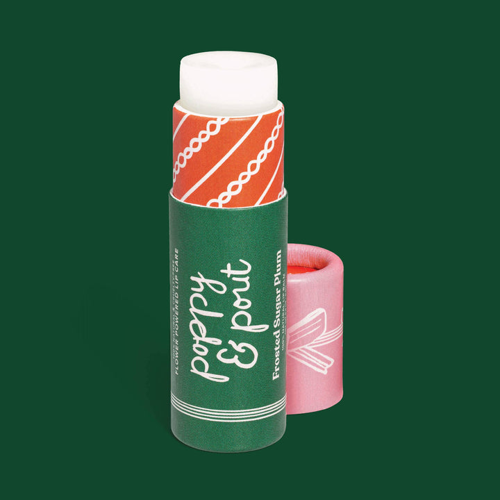 Poppy & Pout Limited Edition, Lip Balm, Holiday, Frosted Sugar Plum - Dear Lucy