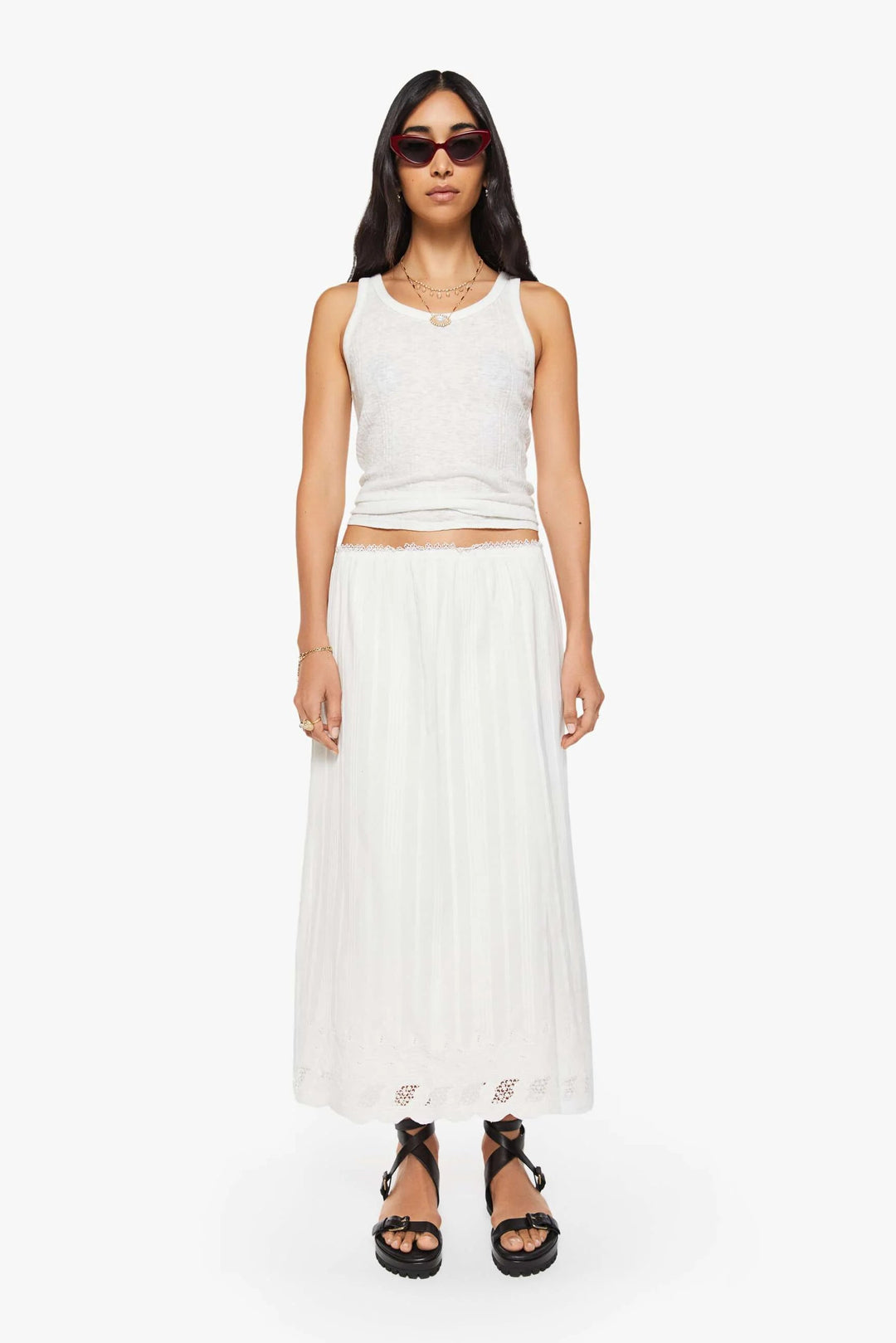 MOTHER The Singled Out Midi Skirt