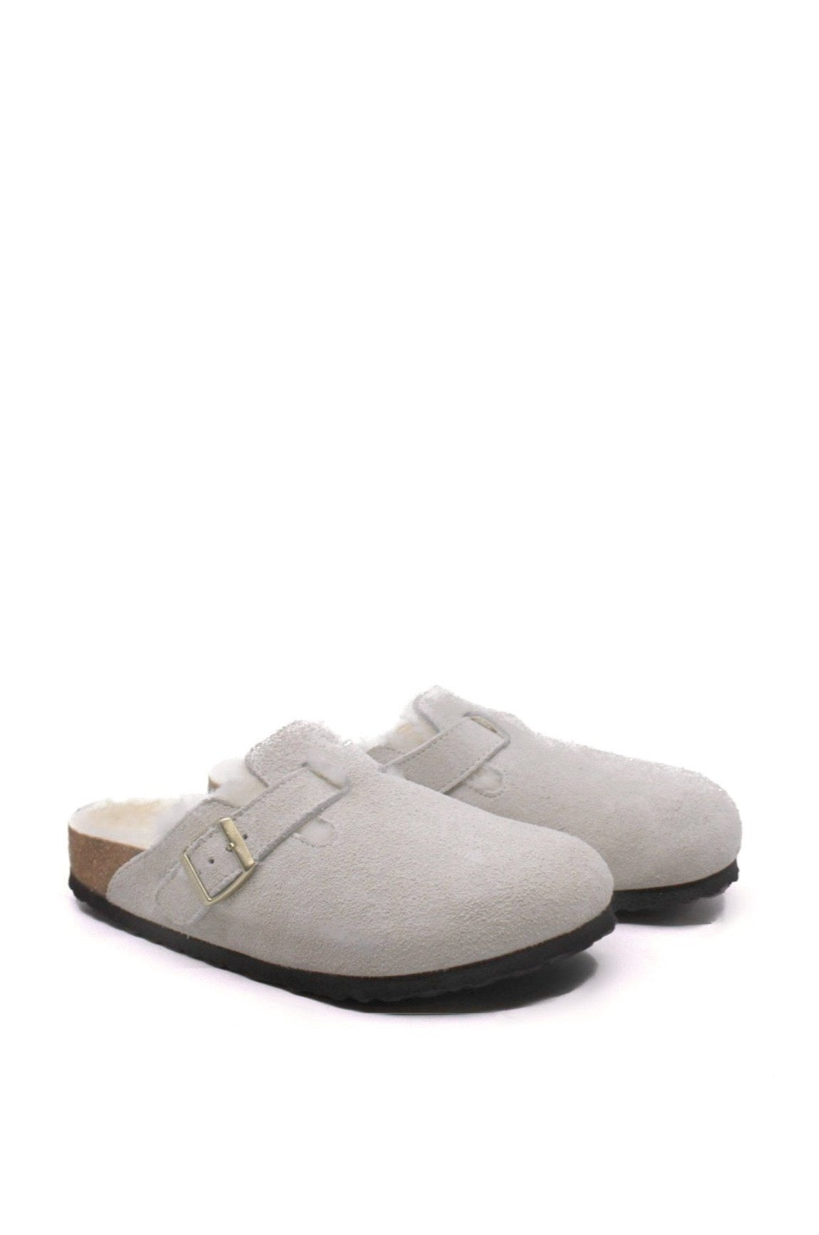 Birkenstock Boston Shearling Antique White Natural Narrow