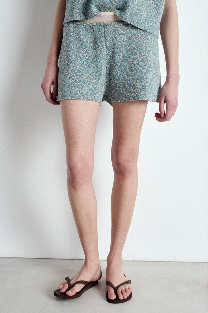 American Vintage heather blue green boxy short front view 