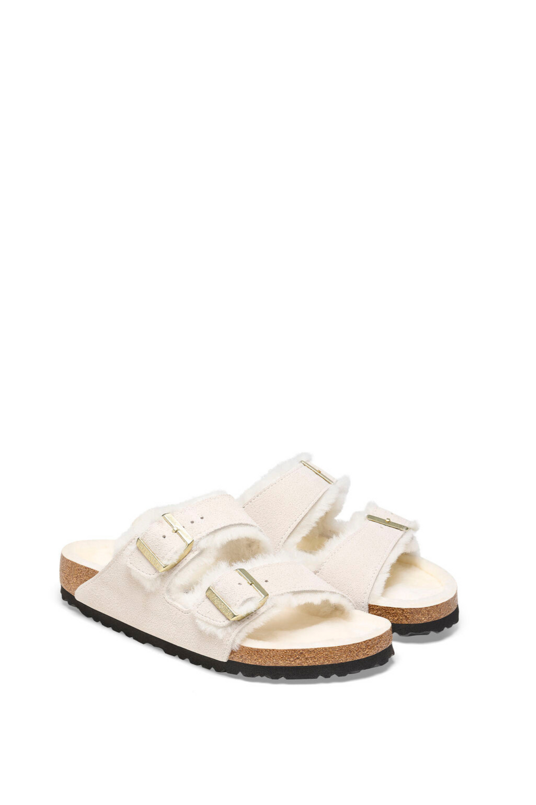 Shearling lined best sale birkenstocks white
