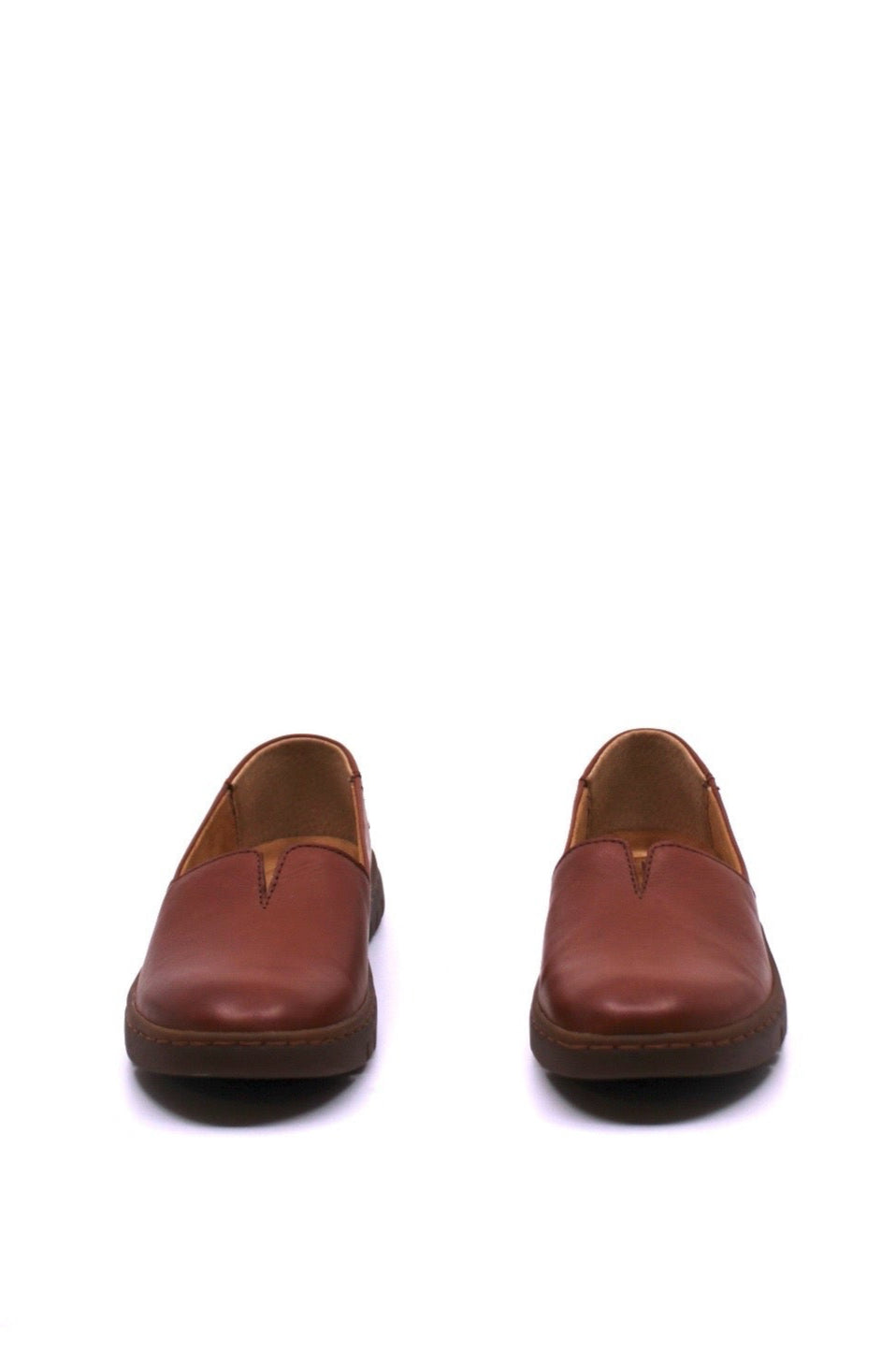 Born Sebra brown leather slip on loafer