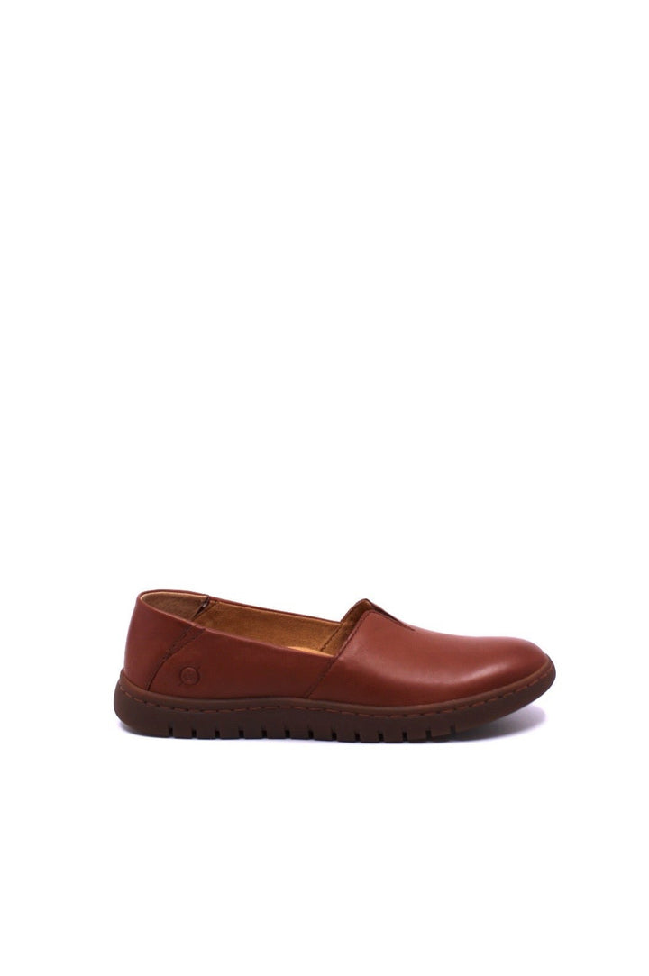 Born Sebra brown leather slip on loafer