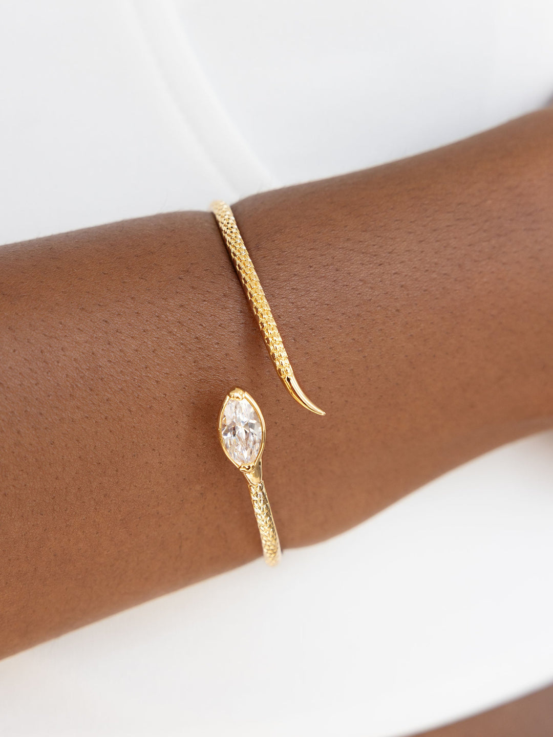 Marquise Snake Cuff Bracelet - Dear Lucy