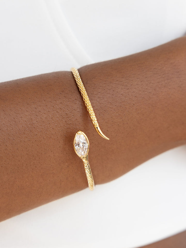 Marquise Snake Cuff Bracelet - Dear Lucy