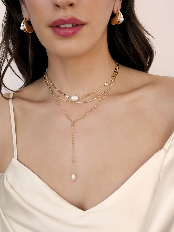 Forever Falling Pearl Lariat - Dear Lucy