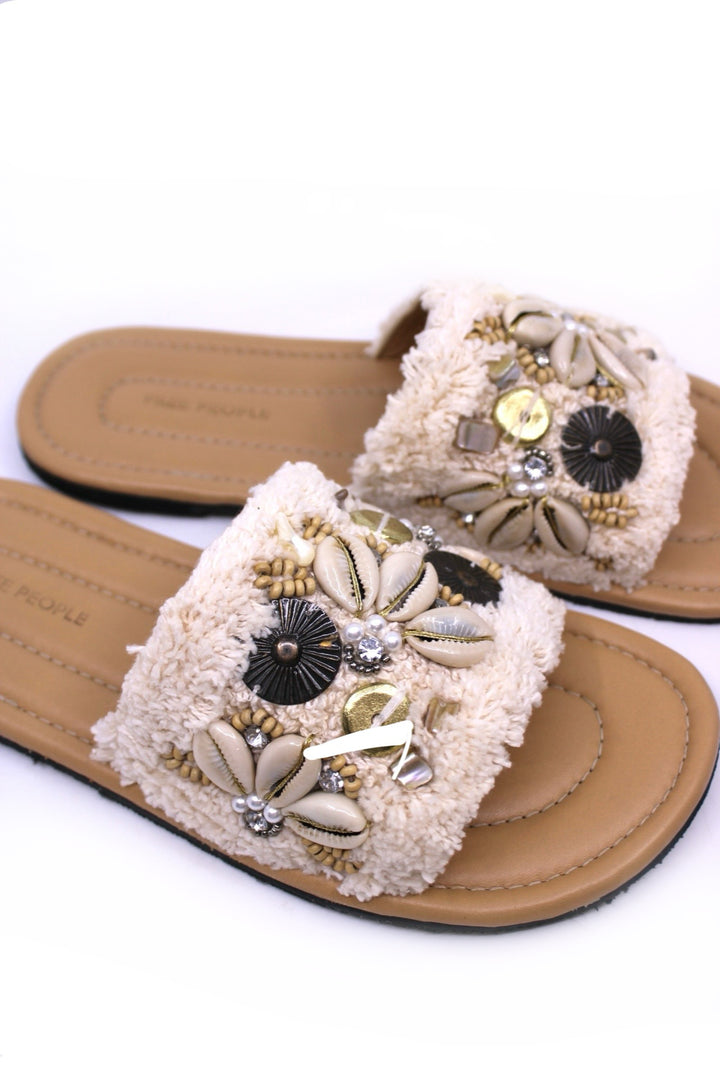 Free People Shipwrecked Slide Sandal Chalk - Dear Lucy