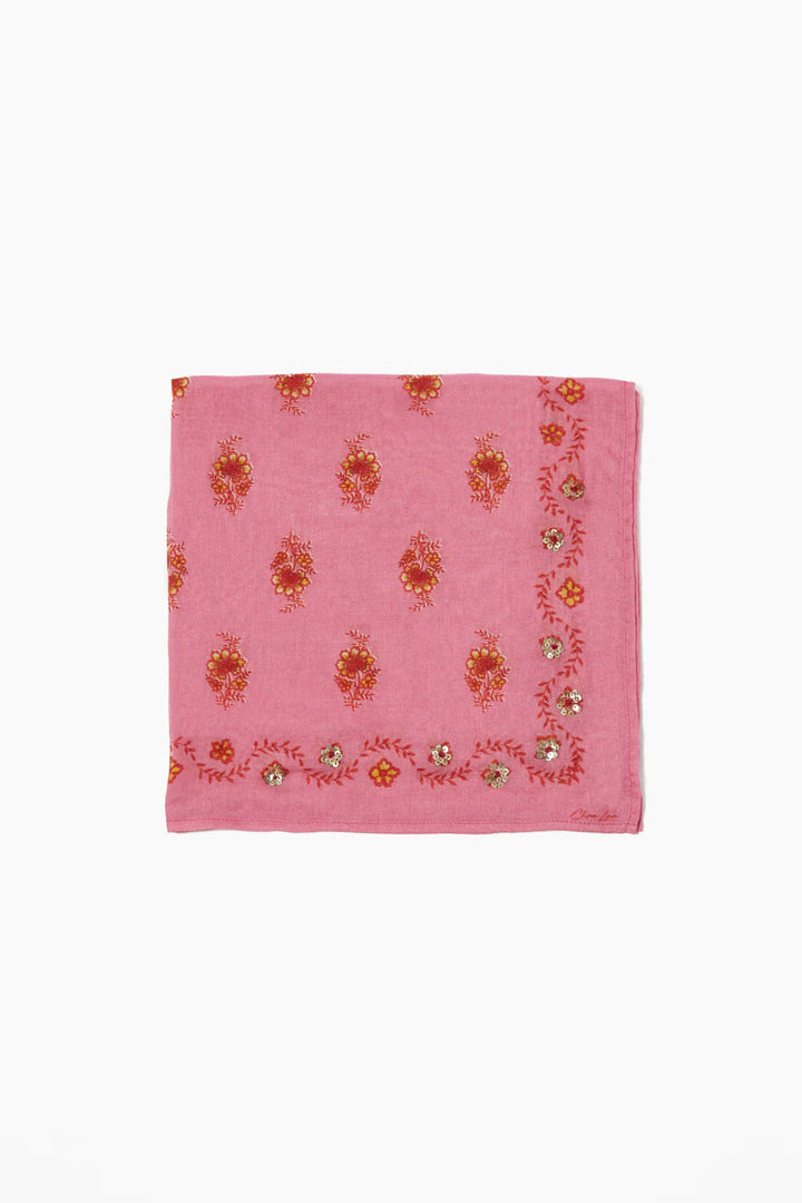Chan Luu Floral Print Bandana- Fuchsia Pink - Dear Lucy