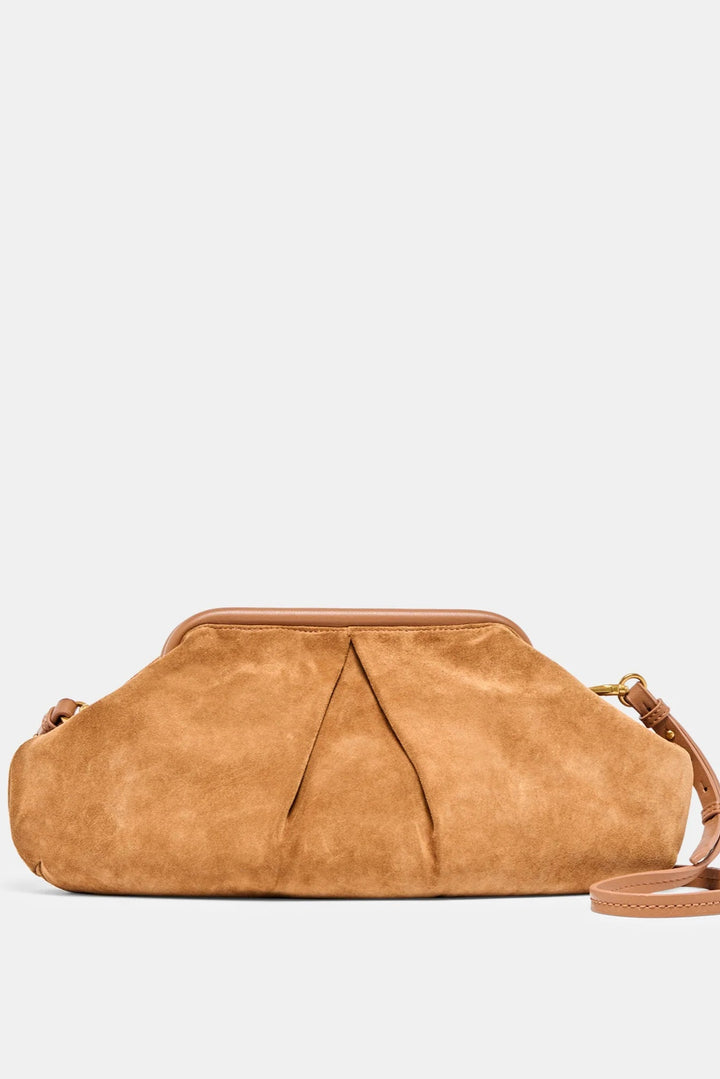 Brown suede handbag 