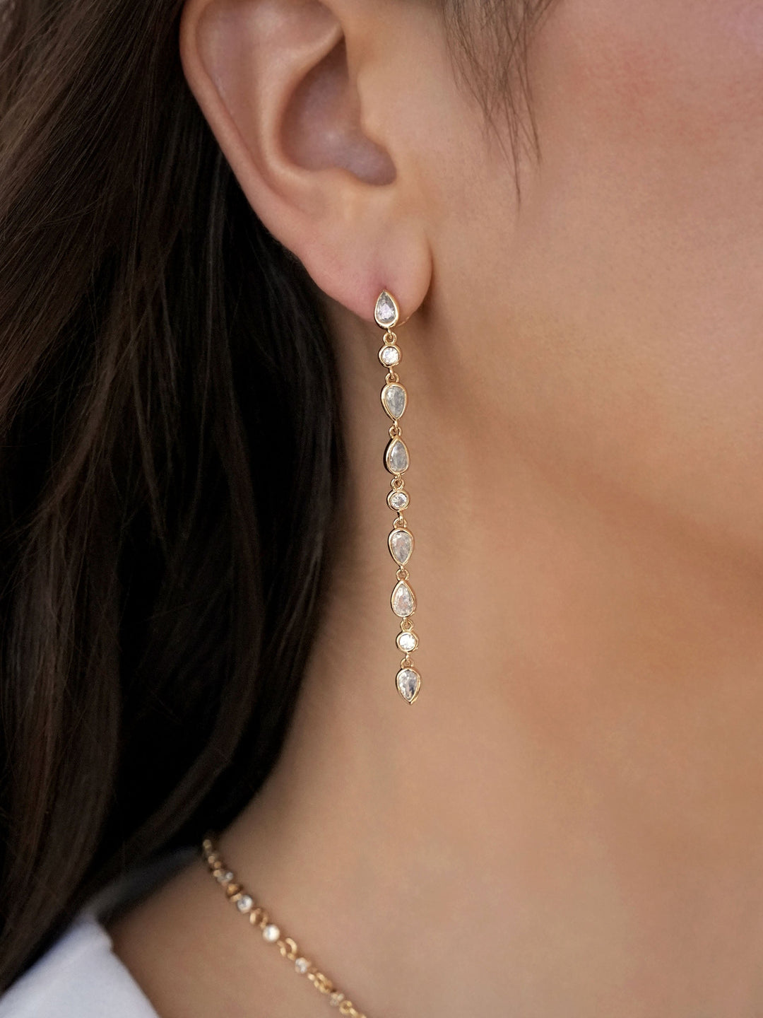 Crystal Rainfall Earrings - Dear Lucy