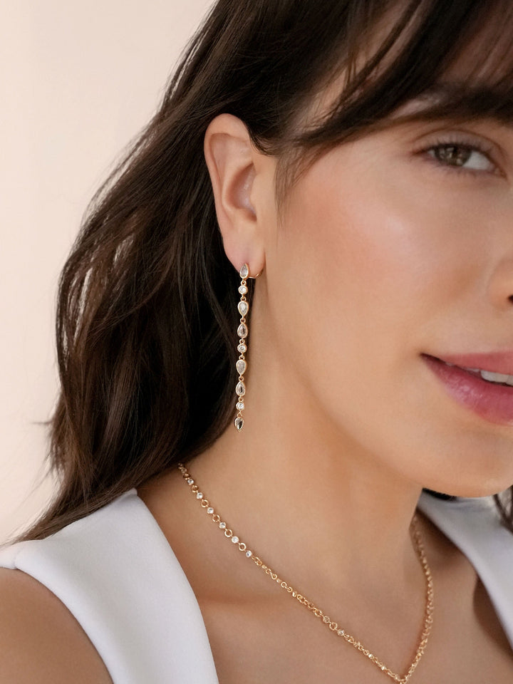 Crystal Rainfall Earrings - Dear Lucy