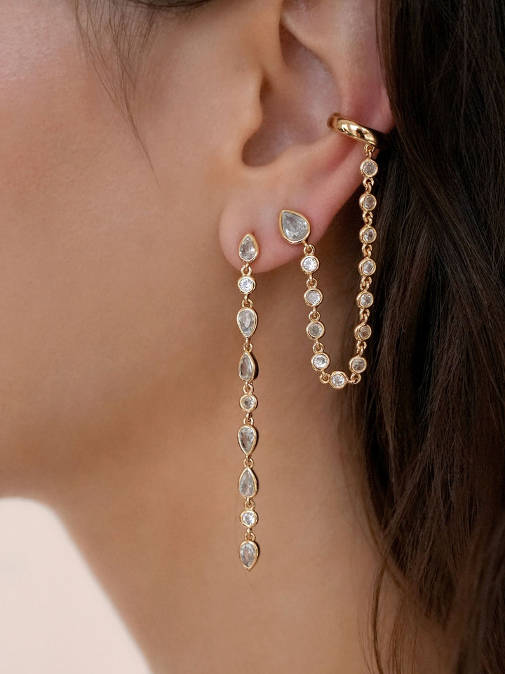 Crystal Rainfall Earrings - Dear Lucy