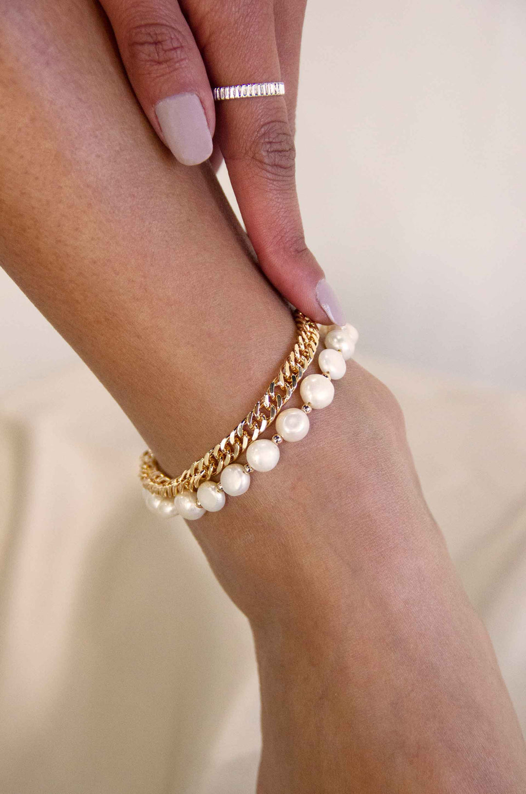 Ettika Pearl Party Anklet