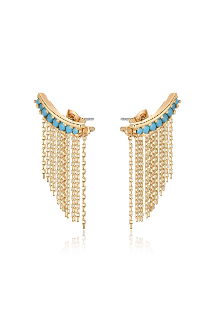 Ettika Turquoise Crystal Ear Crawler