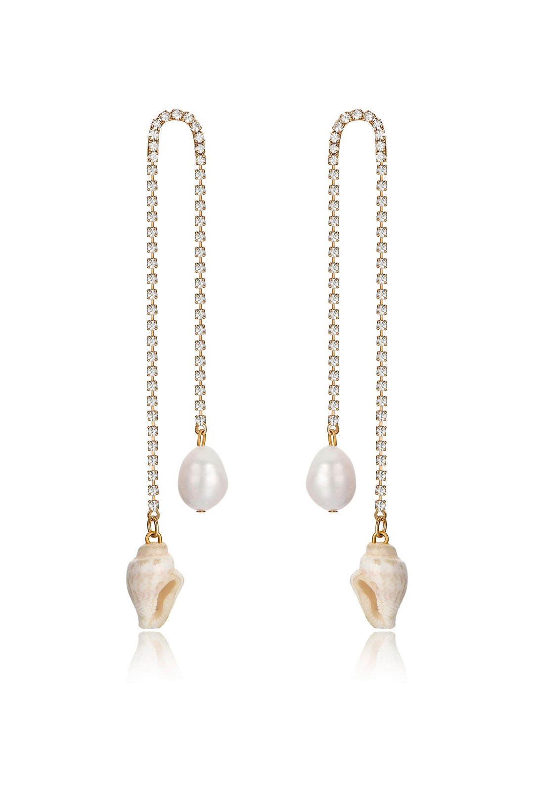 Balanced Shell and Pearl Earrings - Dear Lucy