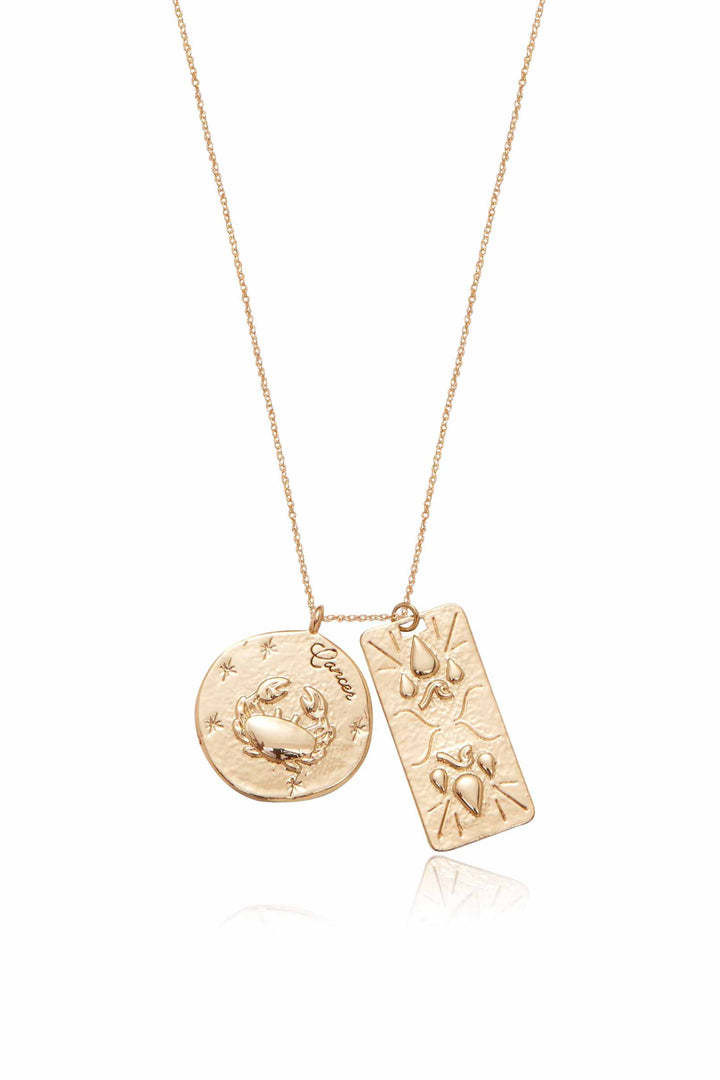 Ettika Zodiac Double Medallion Necklace