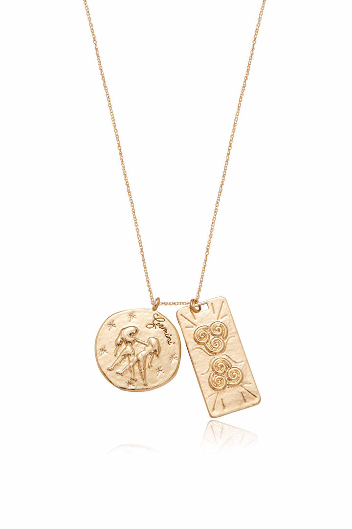 Ettika Zodiac Double Medallion Necklace