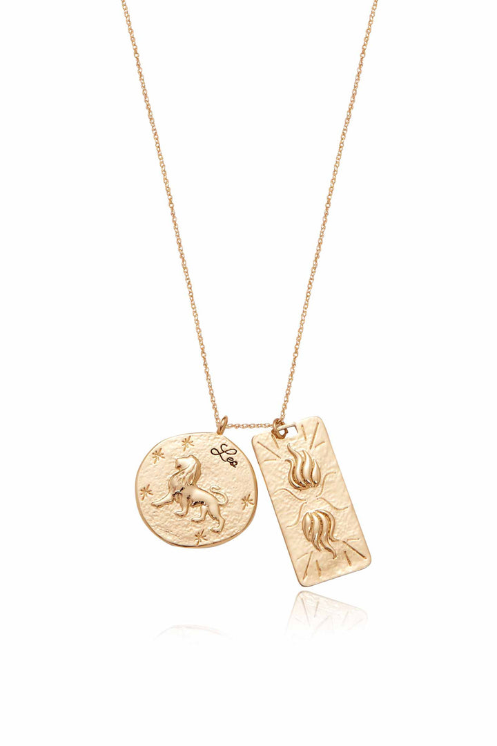 Ettika Zodiac Double Medallion Necklace