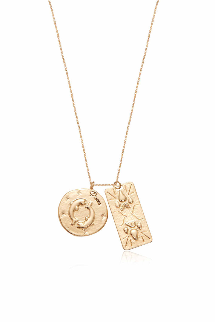 Ettika Zodiac Double Medallion Necklace