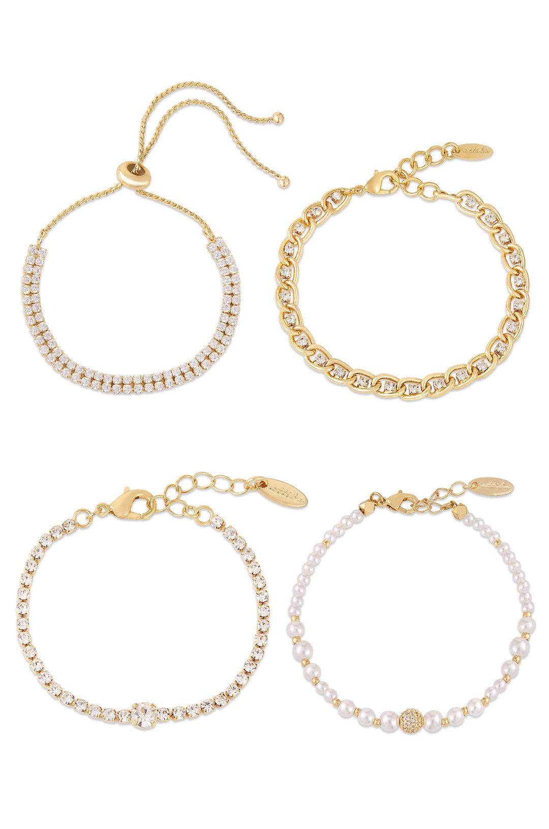 The Ultimate Pearl and Crystal Mixed Bracelet Stack - Dear Lucy