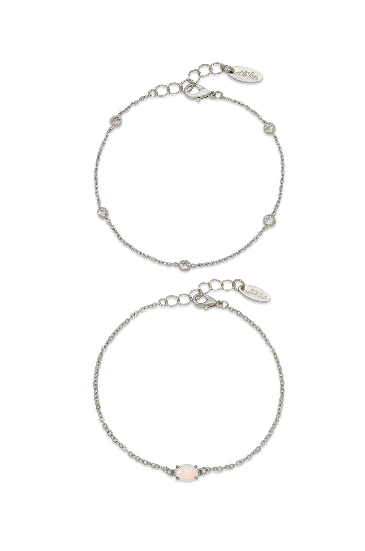 Dainty Bracelet Set with Extender - Dear Lucy