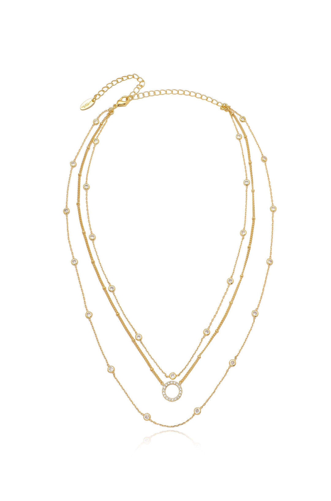 Monroe Crystal Strand Layered Necklace - Dear Lucy