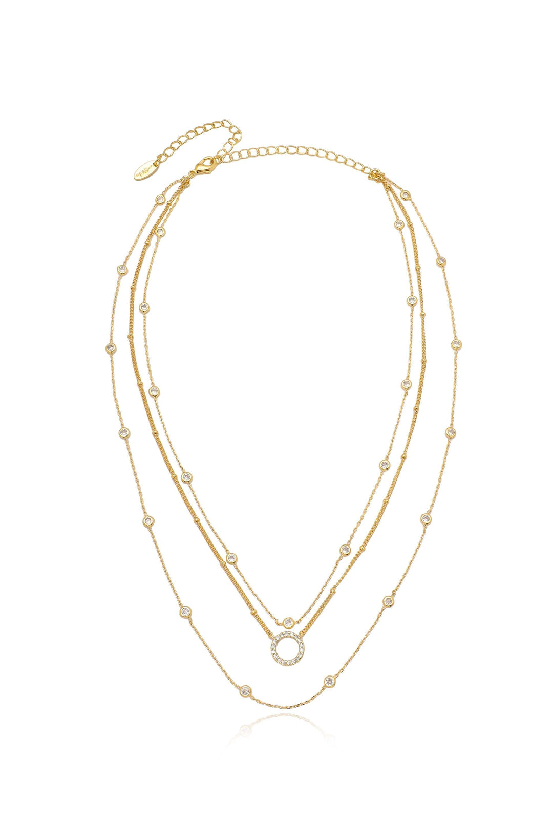 Monroe Crystal Strand Layered Necklace - Dear Lucy