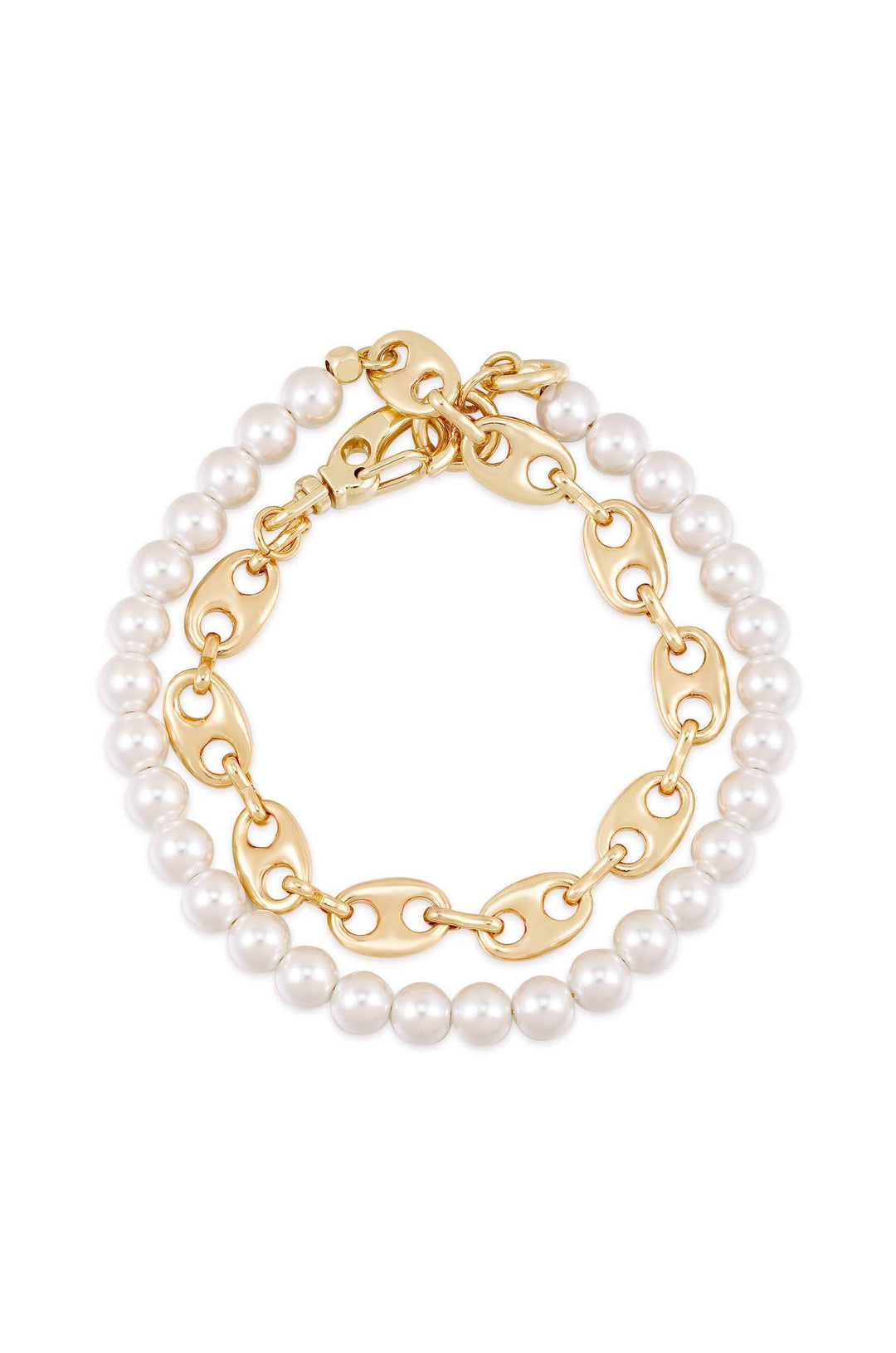 Pearl and Chain Wrap Bracelet - Dear Lucy