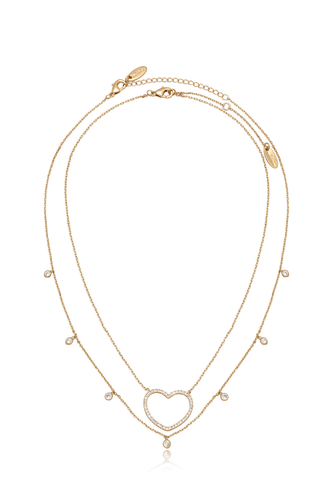 Crystal Heart Drop Necklace Set - Dear Lucy
