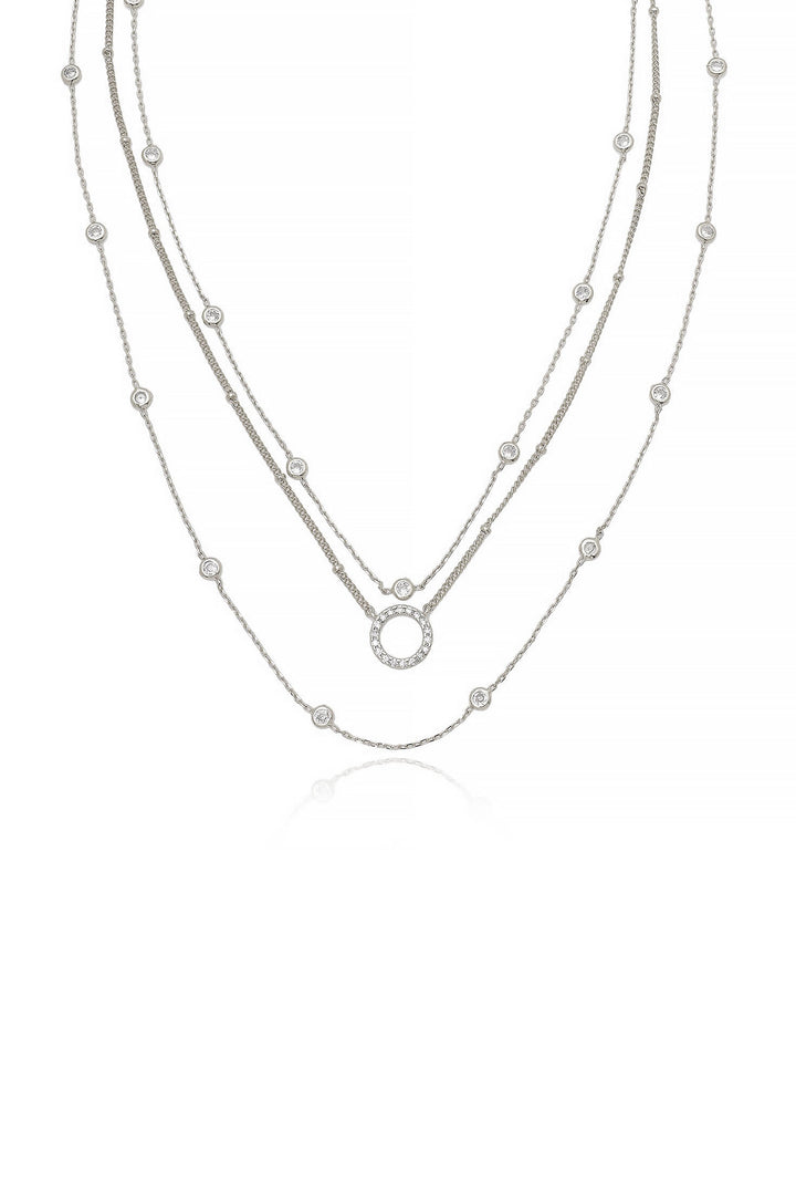 Monroe Crystal Strand Layered Necklace - Dear Lucy