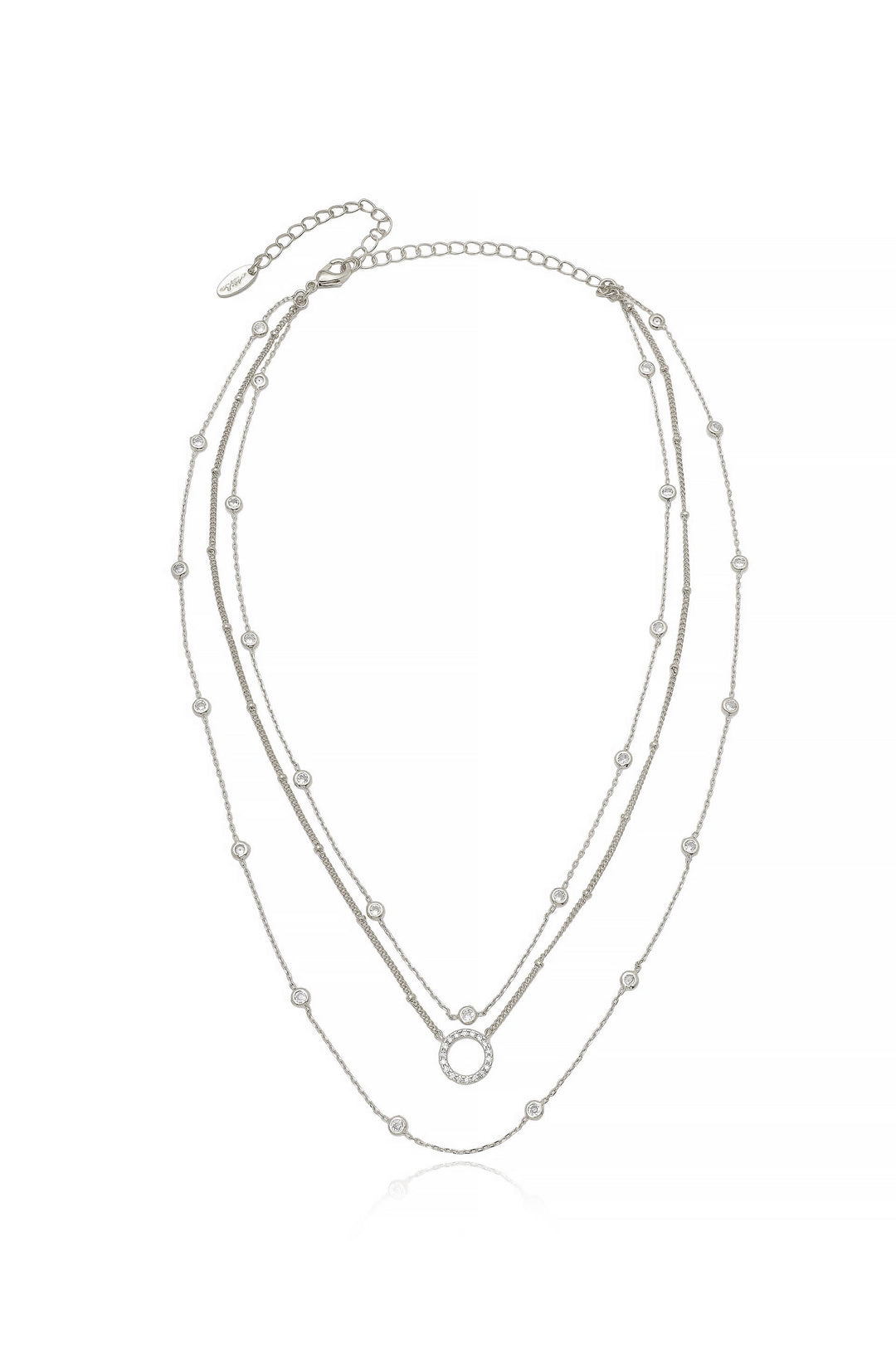 Monroe Crystal Strand Layered Necklace - Dear Lucy