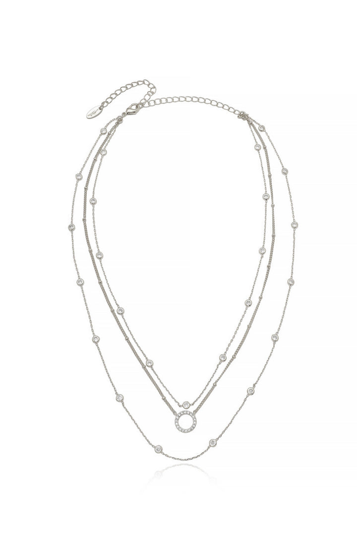 Monroe Crystal Strand Layered Necklace - Dear Lucy