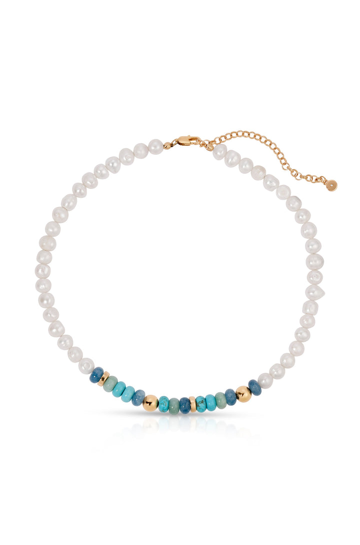 Beach Day Pearl and Gemstone Necklace - Dear Lucy