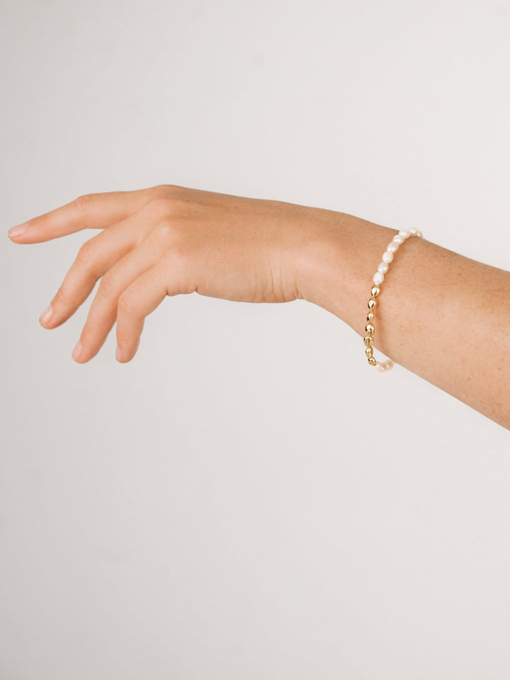 Freshwater Pearl Polished Pebble Bracelet - Dear Lucy