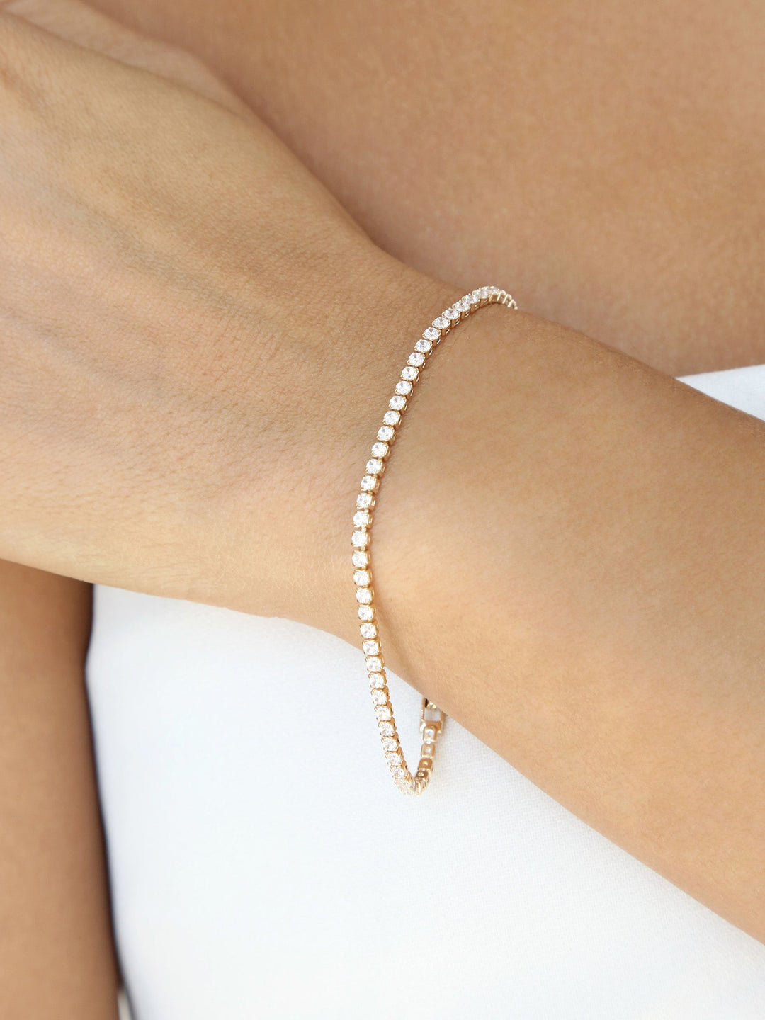Ettika Minimalist Crystal Tennis Bracelet