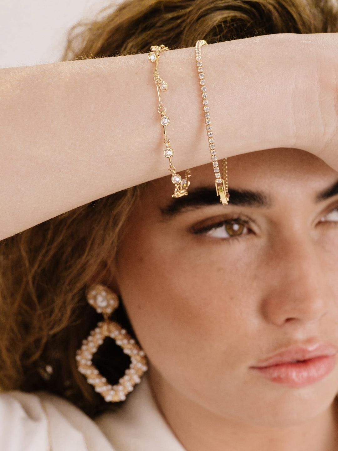 Crystal Droplet Chain Bracelet Set - Dear Lucy