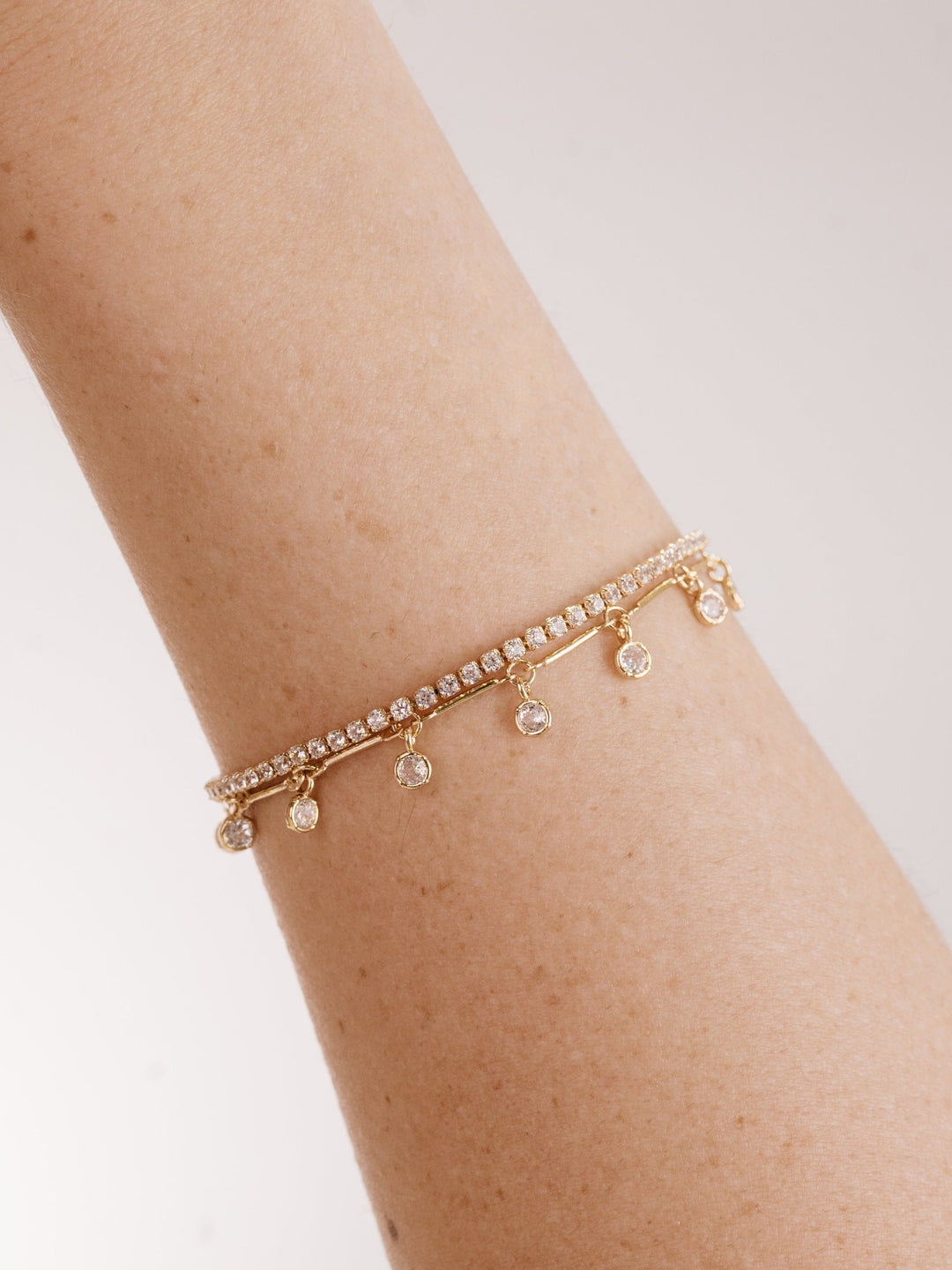 Crystal Droplet Chain Bracelet Set - Dear Lucy