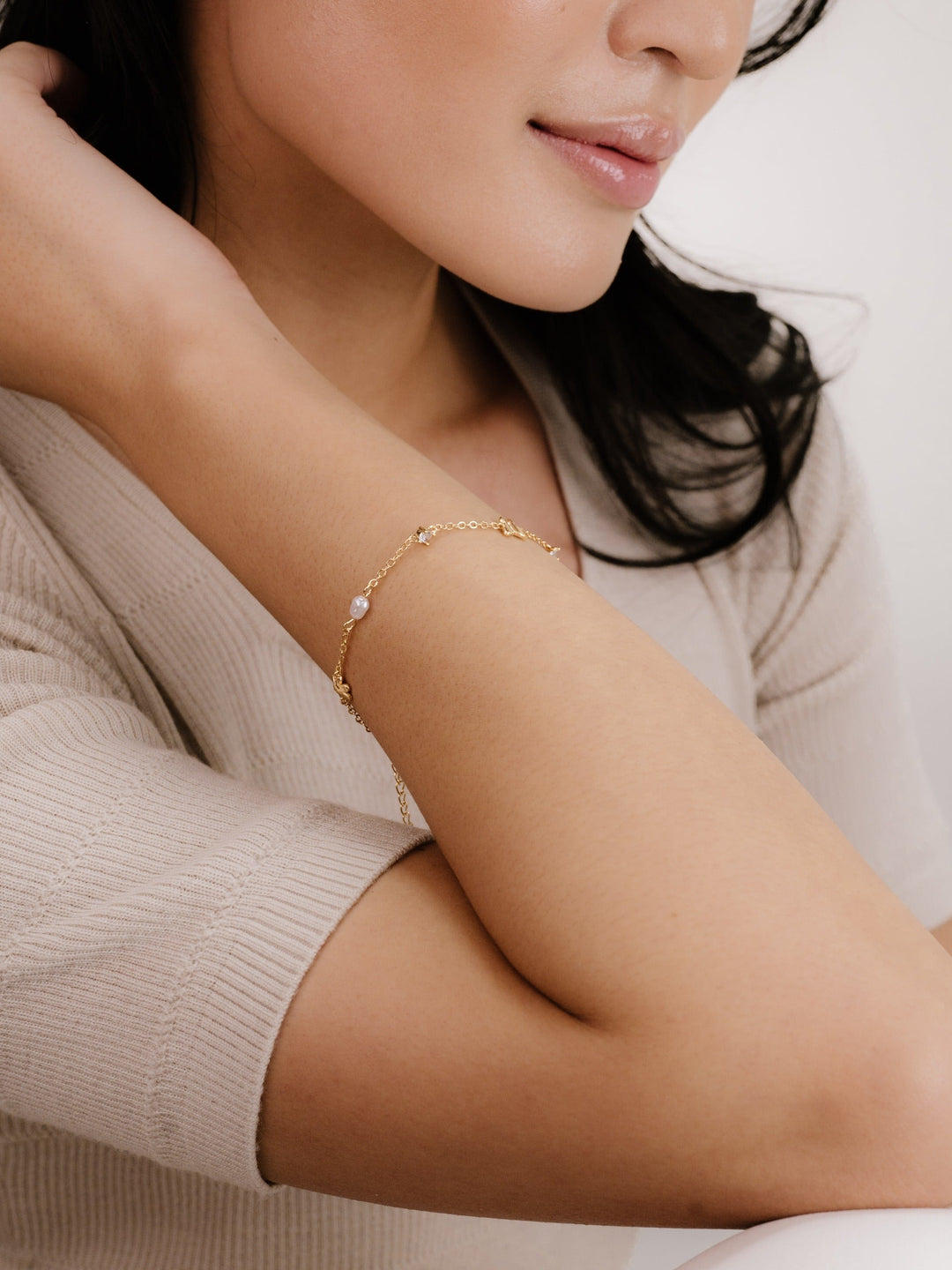 Subtle Butterflies and Pearl Bracelet - Dear Lucy