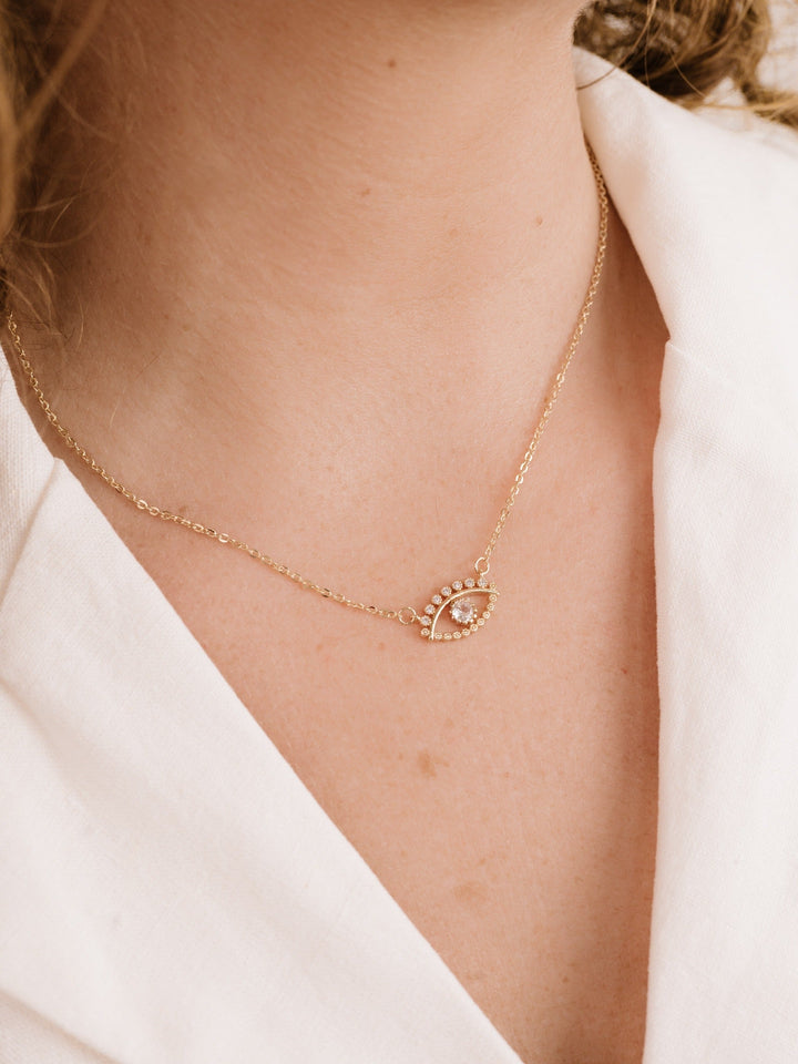 All Knowing Eye Crystal Necklace - Dear Lucy