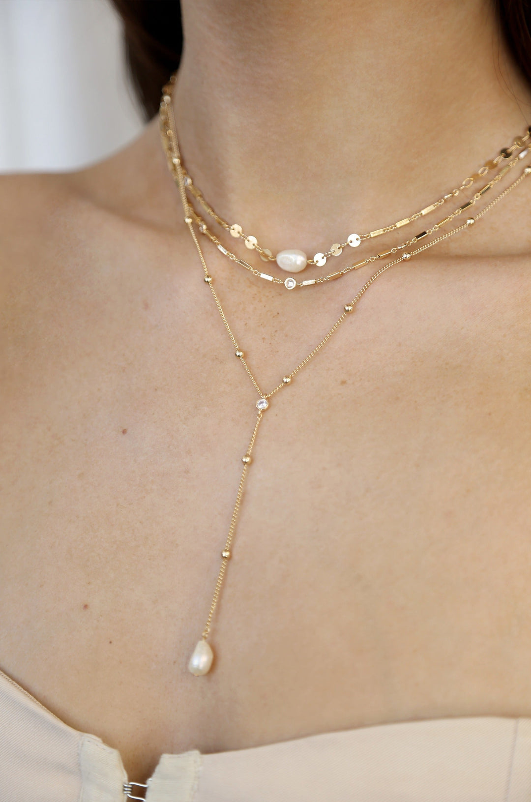 Forever Falling Pearl Lariat - Dear Lucy