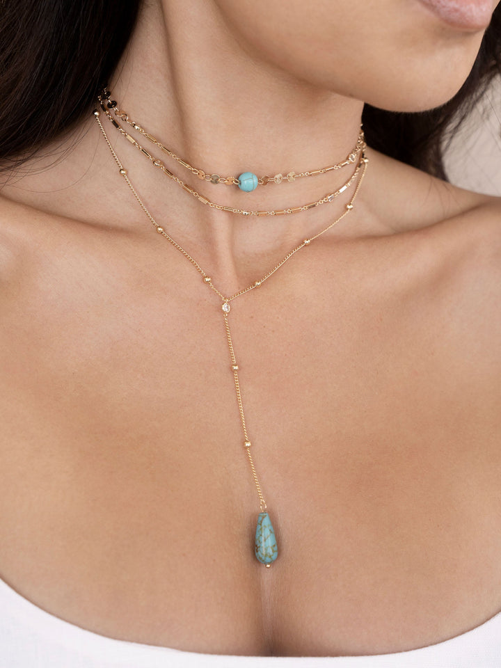 Forever Falling Turquoise Lariat - Dear Lucy