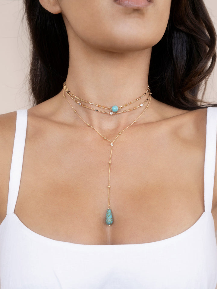 Forever Falling Turquoise Lariat - Dear Lucy