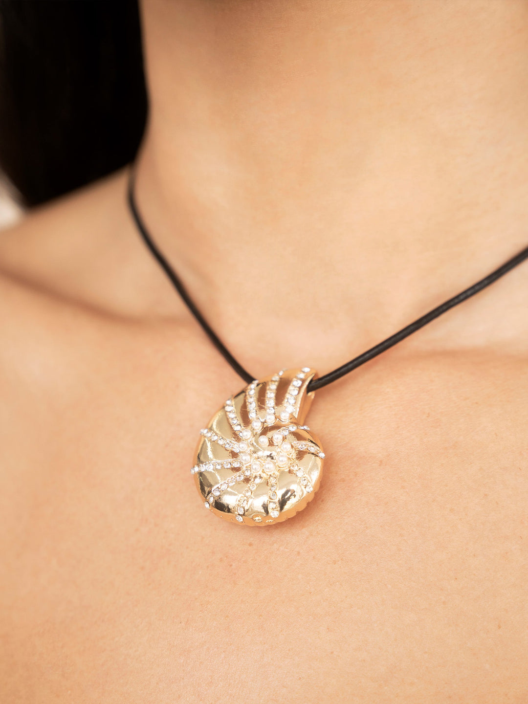 Nautilus Shell Cord Necklace - Dear Lucy